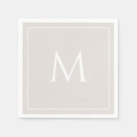 Tan elegante Monogramm-Erstnapkins