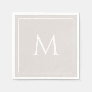 Tan elegante Monogramm-Erstnapkins Serviette