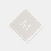Tan elegante Monogramm-Erstnapkins Serviette (Ecke)