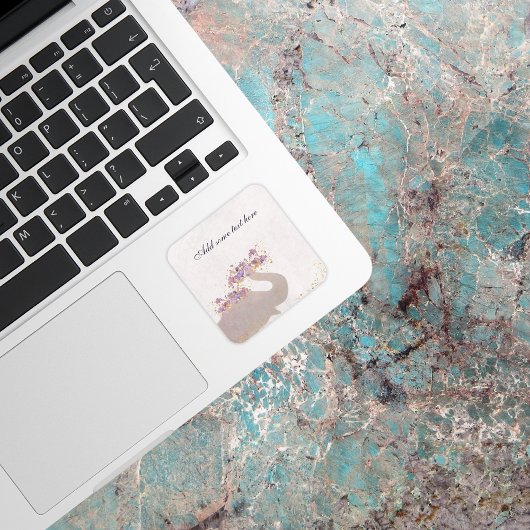 Tan Elephant Dreamy Boho Chic Scrapbooking Quadratischer Aufkleber