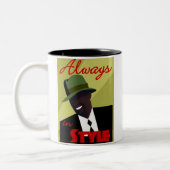 TAN "FEDORA" Kaffee-Tasse Zweifarbige Tasse (Links)