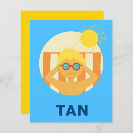 TAN Flashcard für erstes T 1 Silbenfähiges Wort (Vorne/Hinten)