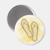Tan Flip Flops Magnet (Vorderseite/Rückseite)