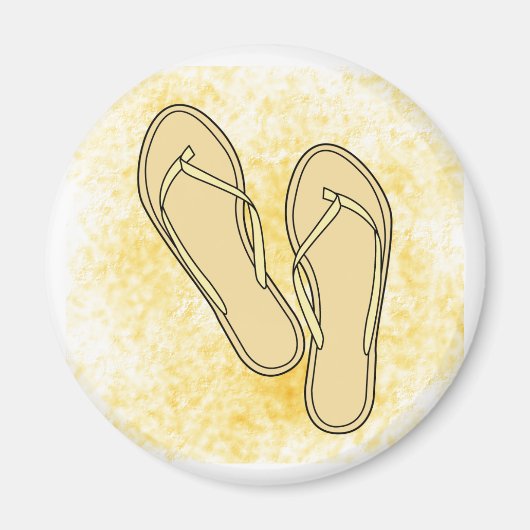 Tan Flip Flops Magnet (Vorne)