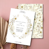Tan Flora Boho Wildblume Wedding Einladung