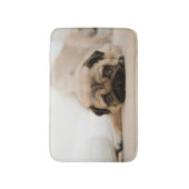 TAN-Frau-Mops Badematte (Vorderseite Vertikal)