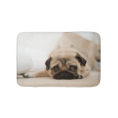 TAN-Frau-Mops Badematte (Vorderseite)