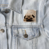 TAN-Frau-Mops Button (Beispiel)