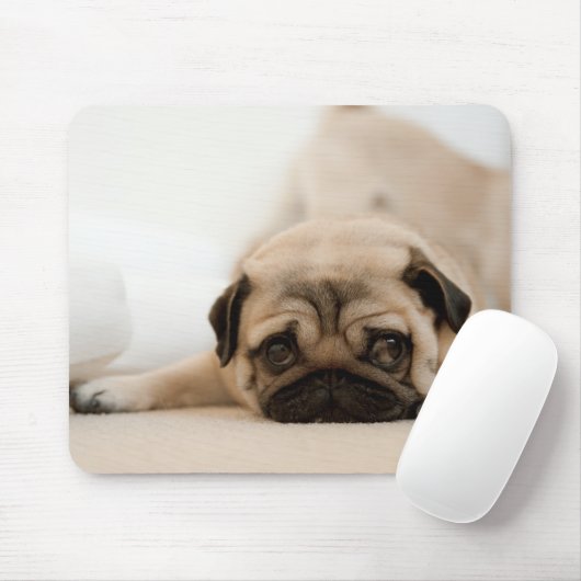 TAN-Frau-Mops Mousepad (Mit Mouse)