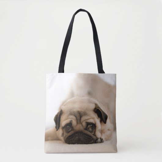 TAN-Frau-Mops Tasche (Vorderseite)