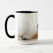 TAN-Frau-Mops Tasse (Links)
