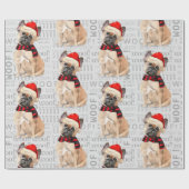 Tan French Bulldog Christmas für Hundefreunde Geschenkpapier (Flach)