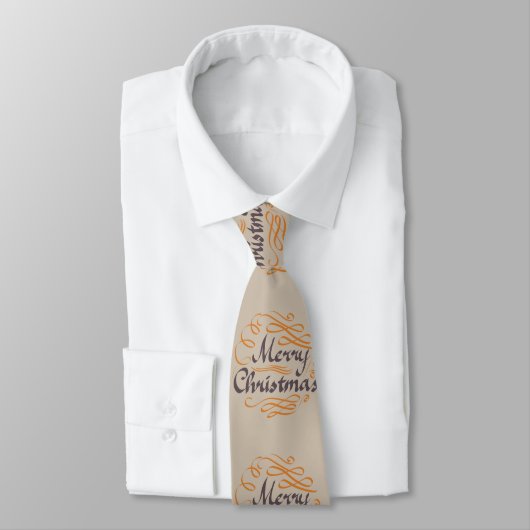 Tan Frory Christmas Men's Krawatte (Gebunden)