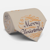 Tan Frory Christmas Men's Krawatte (Gerollt)