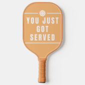 Tan Fun Text Slogan Pickleball Schläger (Rückseite)