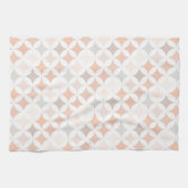 Tan Geometric Diamond Circles Geschirrtuch (Horizontal)
