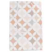 Tan Geometric Diamond Circles Mittlere Geschenktüte (Vorderseite)