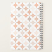 Tan Geometric Diamond Circles Notizblock (Rückseite)