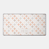 Tan Geometric Diamond Circles Schreibtischunterlage (Vorderseite)