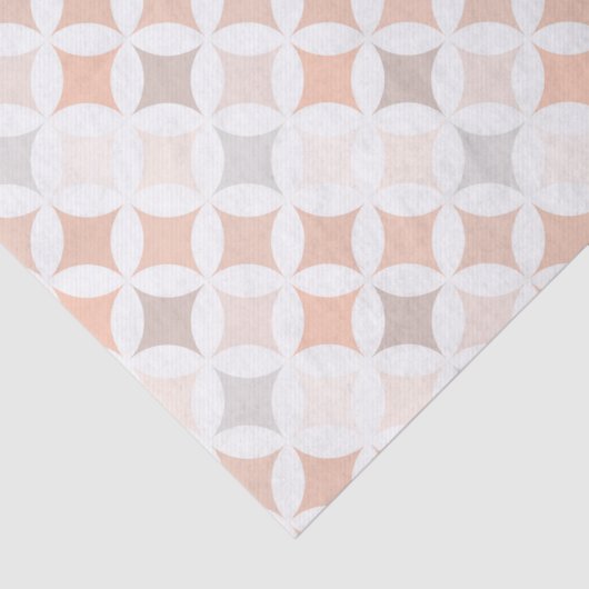 Tan Geometric Diamond Circles Seidenpapier (Detail)