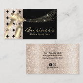 Tan Geometric Gold Airbrush Tanning Visitenkarte (Vorne/Hinten)