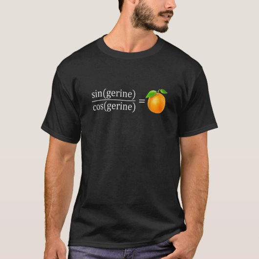 tan gerine Funny Math Tee Shirt (Vorderseite)