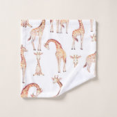 Tan Giraffes Whimsical Unisex Baby Showkids Badhandtuch Set (Waschlappen)