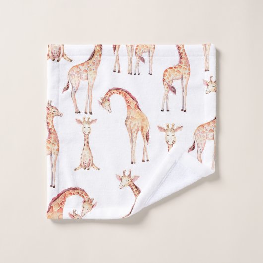 Tan Giraffes Whimsical Unisex Baby Showkids Badhandtuch Set (Waschlappen)
