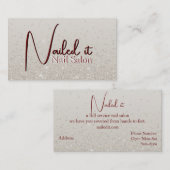 Tan Glittery Visitenkarte (Vorne/Hinten)