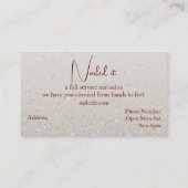 Tan Glittery Visitenkarte (Rückseite)