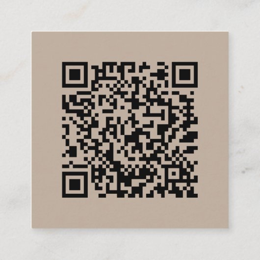 Tan Glitzer | FOTO | Soziale Medien | QR-Code Quadratische Visitenkarte (Rückseite)