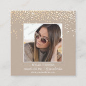 Tan Glitzer | FOTO | Soziale Medien | QR-Code Quadratische Visitenkarte (Vorderseite)