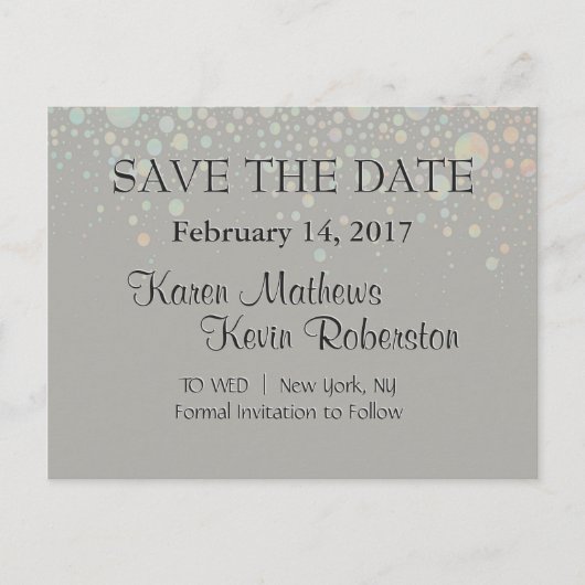 Tan Glitzer Stars Ankündigungspostkarte (Vorderseite)