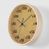 Tan Gold Square Uhr mathematische Uhr (Winkel)
