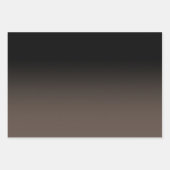 Tan Gray Black and Brown Ombre Mix Geschenkpapier Set (Vorderseite 3)