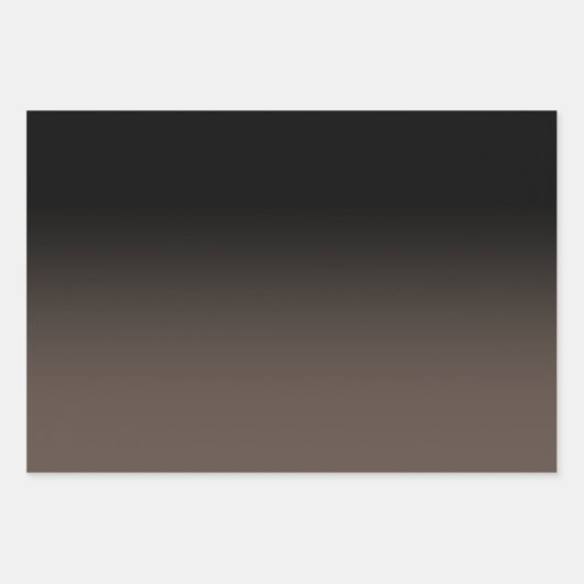 Tan Gray Black and Brown Ombre Mix Geschenkpapier Set (Vorderseite 3)
