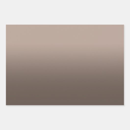 Tan Gray Black and Brown Ombre Mix Geschenkpapier Set (Vorderseite)