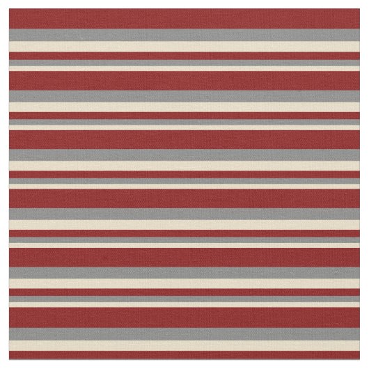 Tan, Gray & Maroon-Muster Stoff (Nahaufnahme)