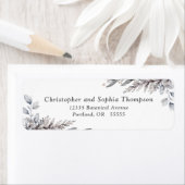 Tan & Gray Winter Botanicals Rücksendeadresse (Insitu)