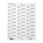 Tan & Gray Winter Botanicals Rücksendeadresse (Vorne)