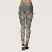 Tan Green Camouflage Women's Leggings (Rückseite)