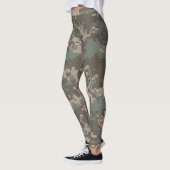 Tan Green Camouflage Women's Leggings (Links)