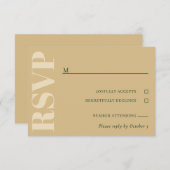 Tan & Green Wedding RSVP (Vorne/Hinten)