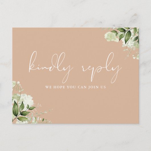 Tan Greenery Song Request UAWG Postcard Einladungspostkarte (Vorderseite)