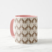 Tan Greyhound Coffee Tasse (Vorderseite Links)
