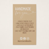 Tan Handmade Wash Instructions Social Media (Vorderseite)