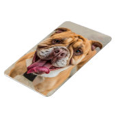 Tan Happy Dog Foto Magnet (Linke Seite)