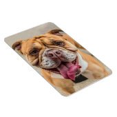 Tan Happy Dog Foto Magnet (Rechte Seite)
