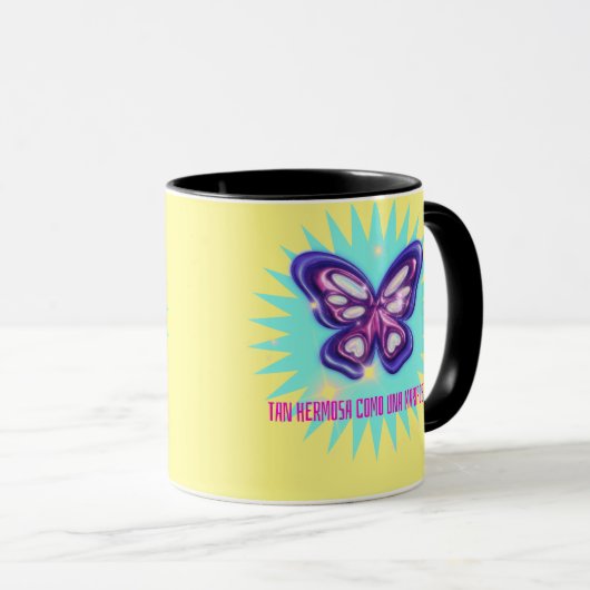 Tan hermosa como mariposa tasse (VorderseiteRechts)