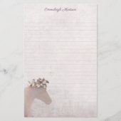 Tan Horse Dreamy Boho Chic Monogram Briefpapier (Vorderseite)